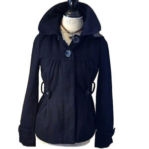 XX1 Wool Stylish Navy Pea Coat